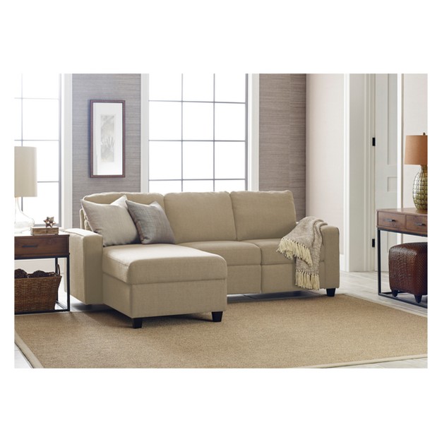 Palisades Reclining Sectional With Left Storage Chaise Serta