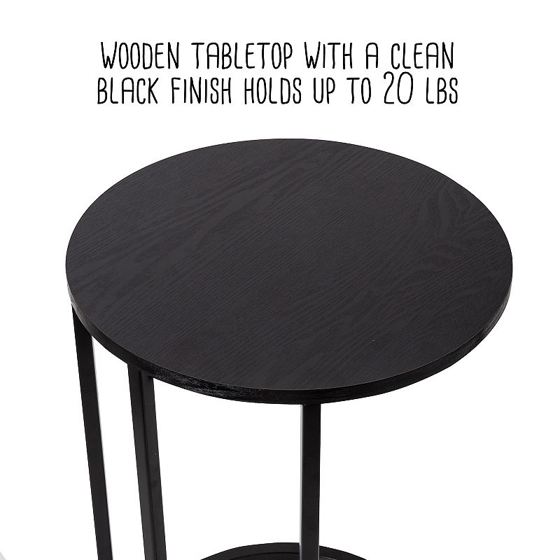 Honey-Can-Do Round C-Shape End Table