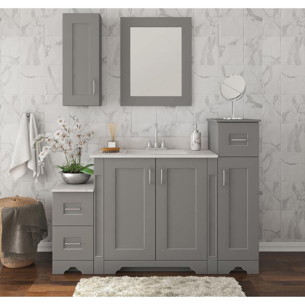 Home Decorators Collection Hawthorne 30 in W x 2134 in D Vanity Cabinet in Twilight Gray