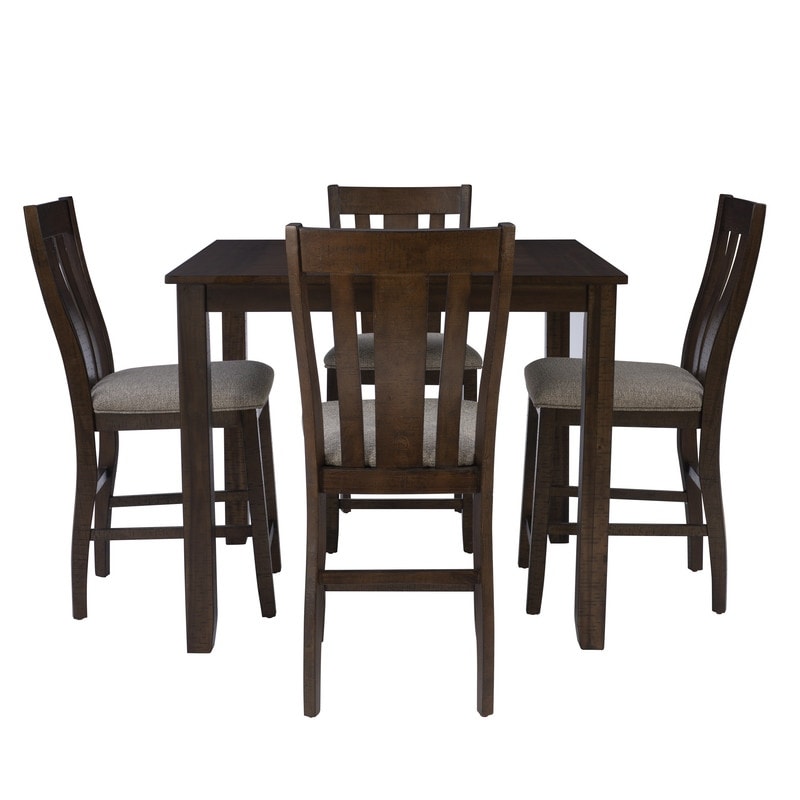 Stokes Brown 5 piece Counter Height Dining Set