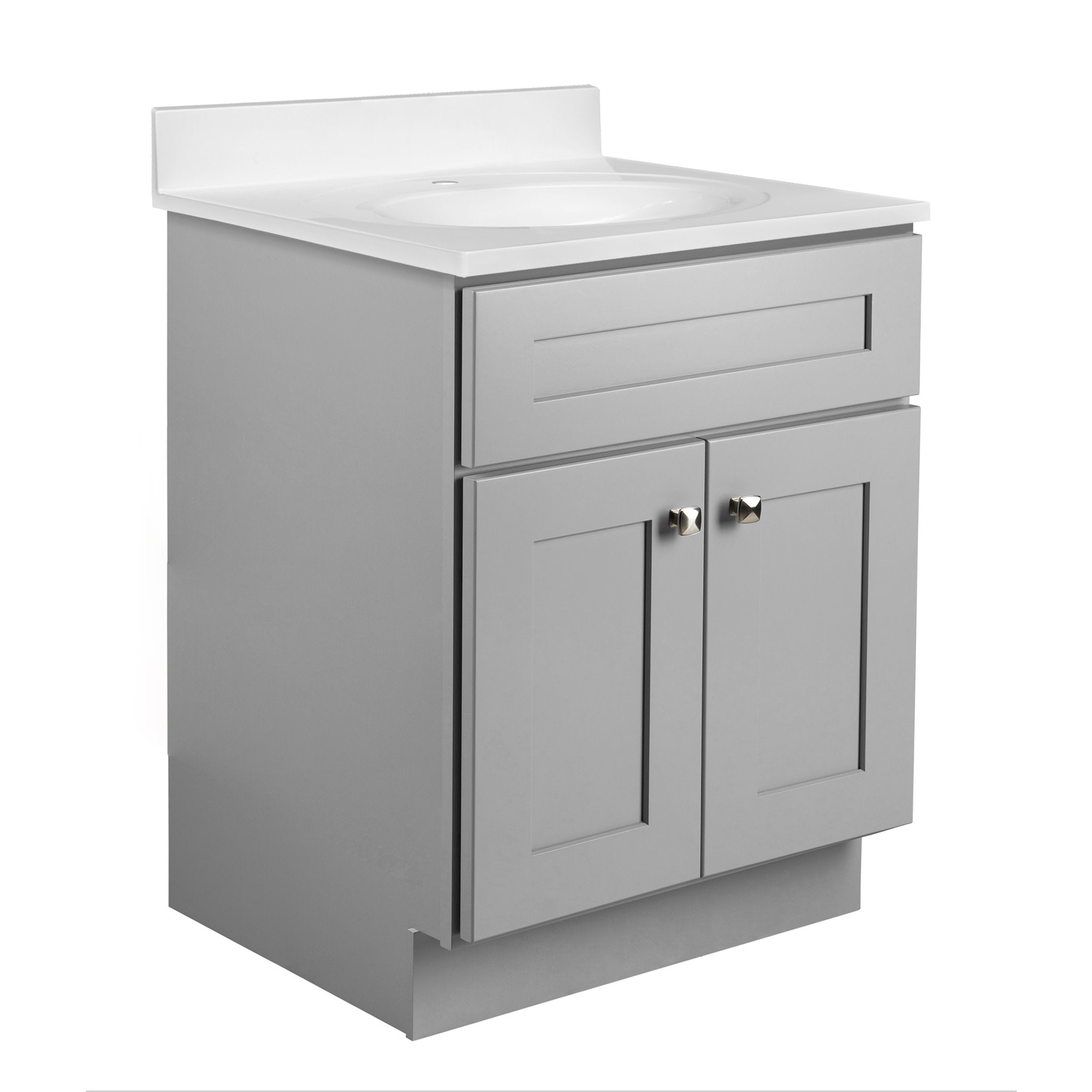 Design House Brookings Ready to Assemble Vanity Without Top in Gray, 24-Inch by 21-Inch