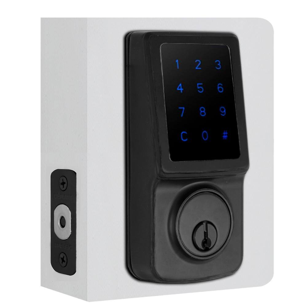 Defiant Matte Black Single Cylinder Electronic Touchscreen Deadbolt 32GA5XKD01BB