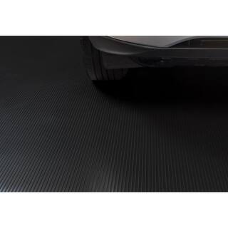 G-Floor Rib 8.5 ft. x 24 ft. Midnight Black Vinyl Garage Flooring Cover and Protector GF55RB8624MB