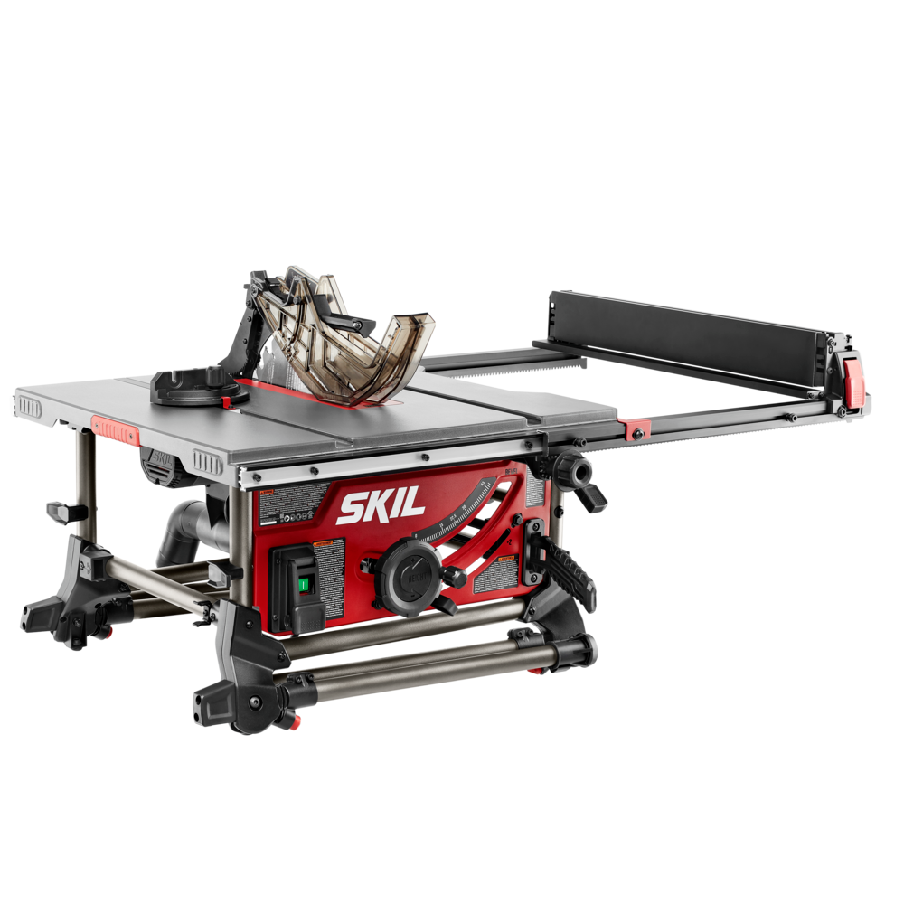 SKIL Jobsite Table Saw with Integrated Foldable Stand， 10， 15 Amp， 25-1/2” Rip Capacity