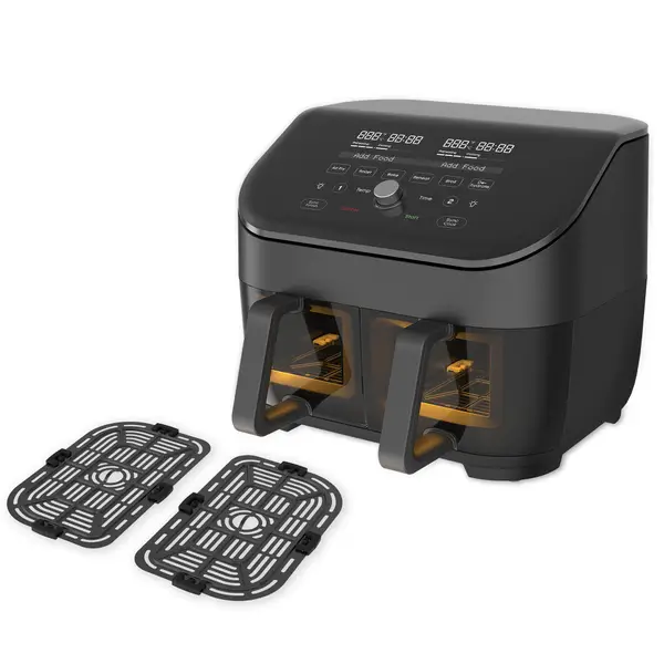 Instant Pot 8 Quart Vortex Plus Dual Black Air Fryer with Clear Cook