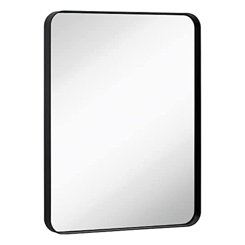 Contemporary Brushed Metal Wall Mirror (22