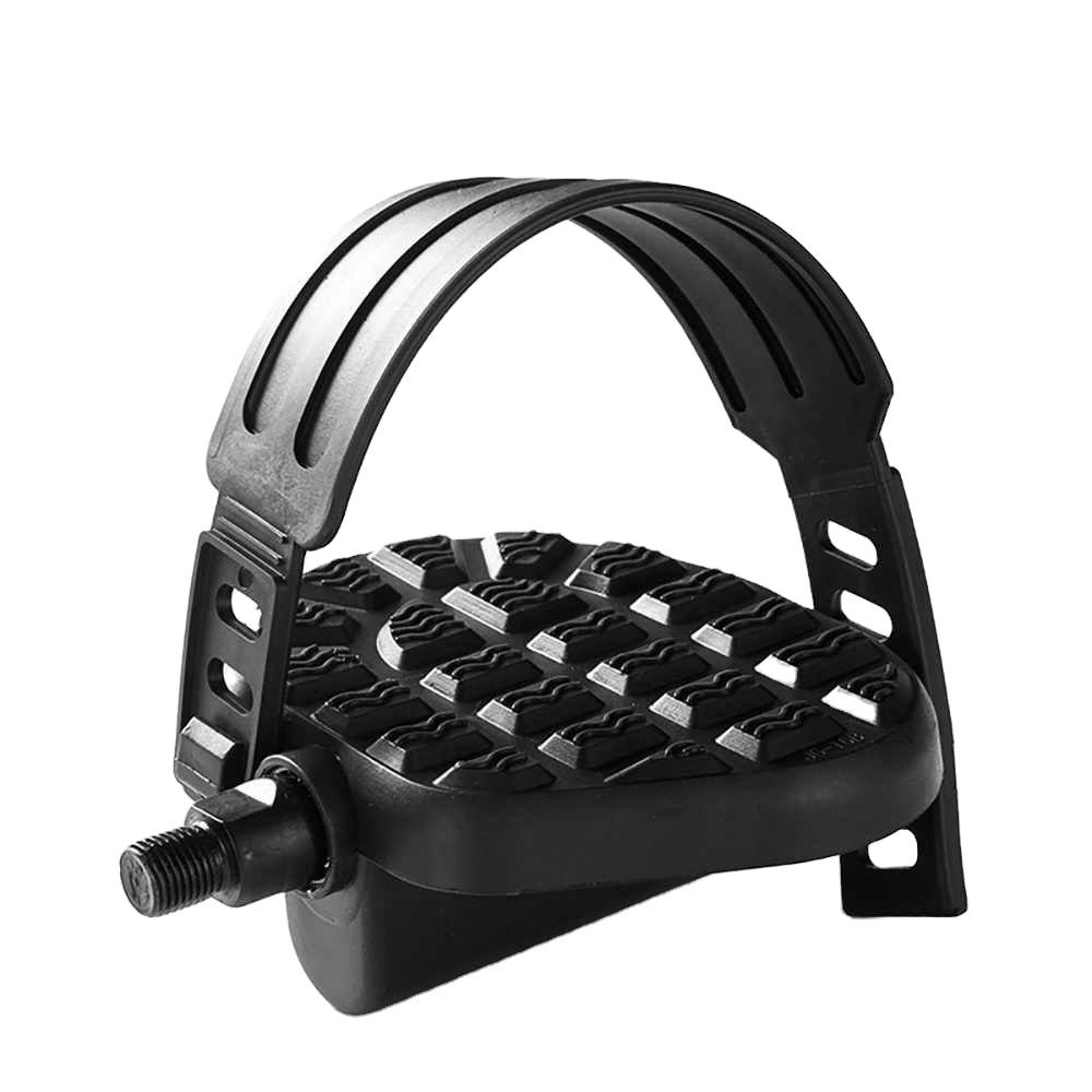 Non slip Exercise Bike Pedal With Toe Clips Straps 9/16\