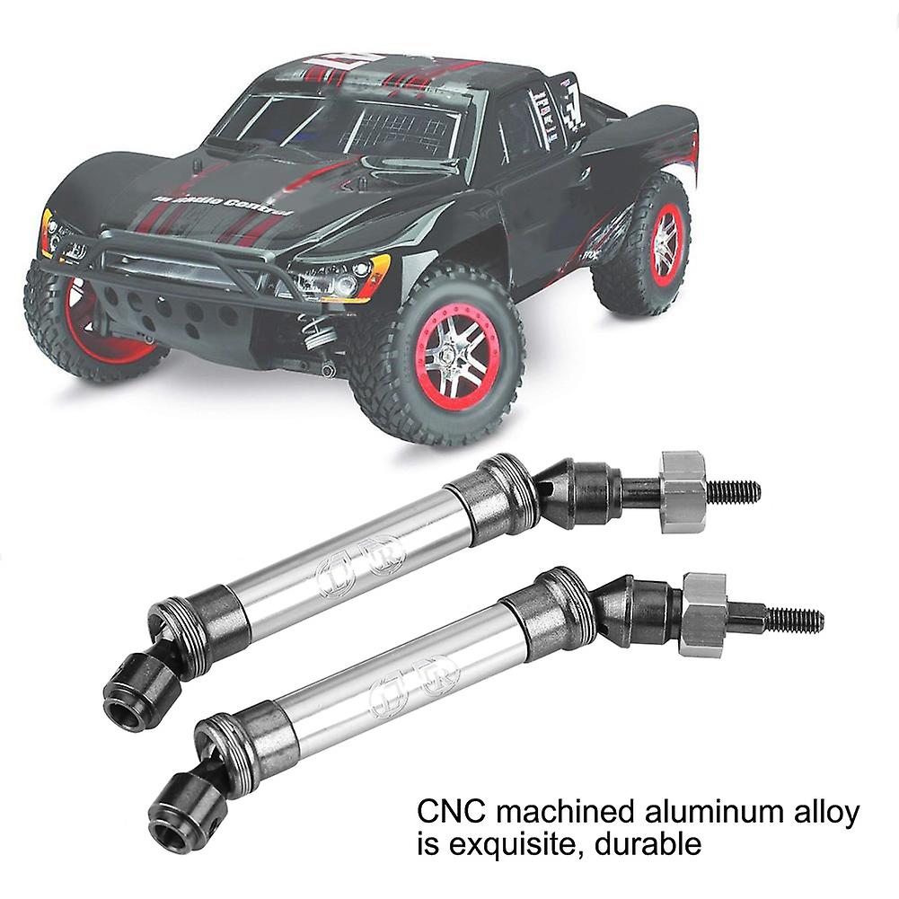 2pcs Front Drive Shaft Cvd Transmission Axle For Traxxas Slash 4x4 1/10 Rc Truck(titanium Gray)