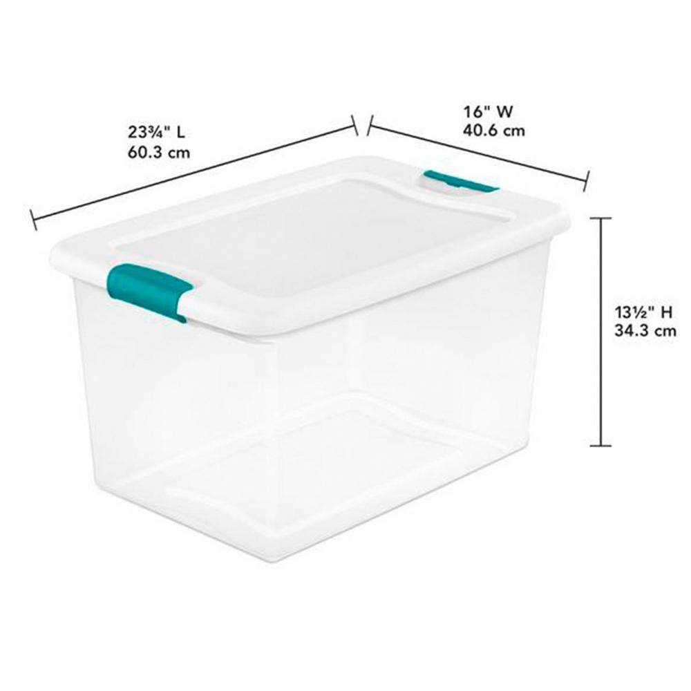 Sterilite 64-Qt. Latching Plastic Storage Box in Clear (30-Pack) 30 x 14978006