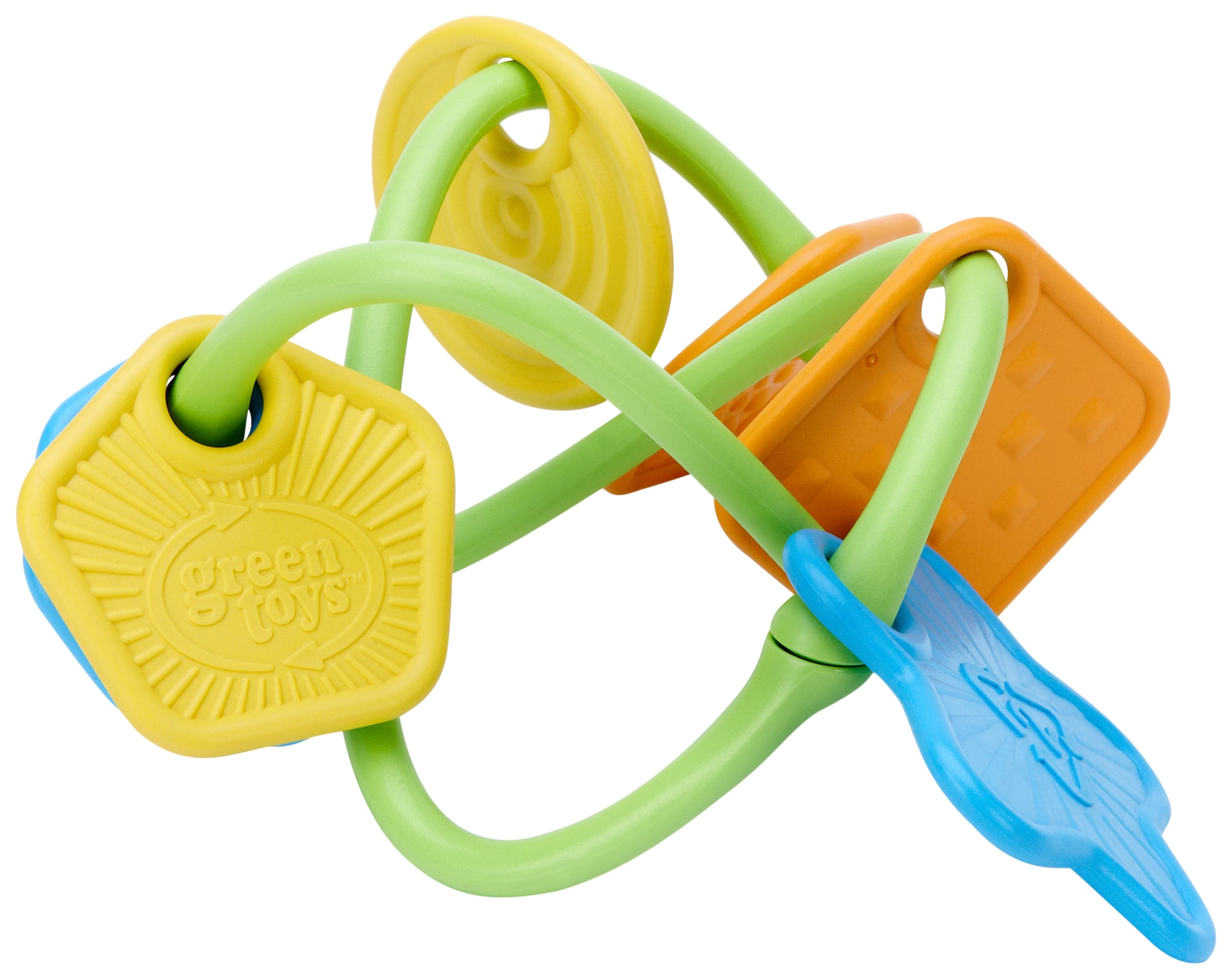 Green Toys Twist Teether - Baby toy with charms for infant development