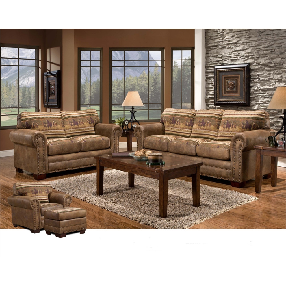 Wild Horses   4 Piece Set   Southwestern   Living Room Furniture Sets   by BisonOffice  Houzz