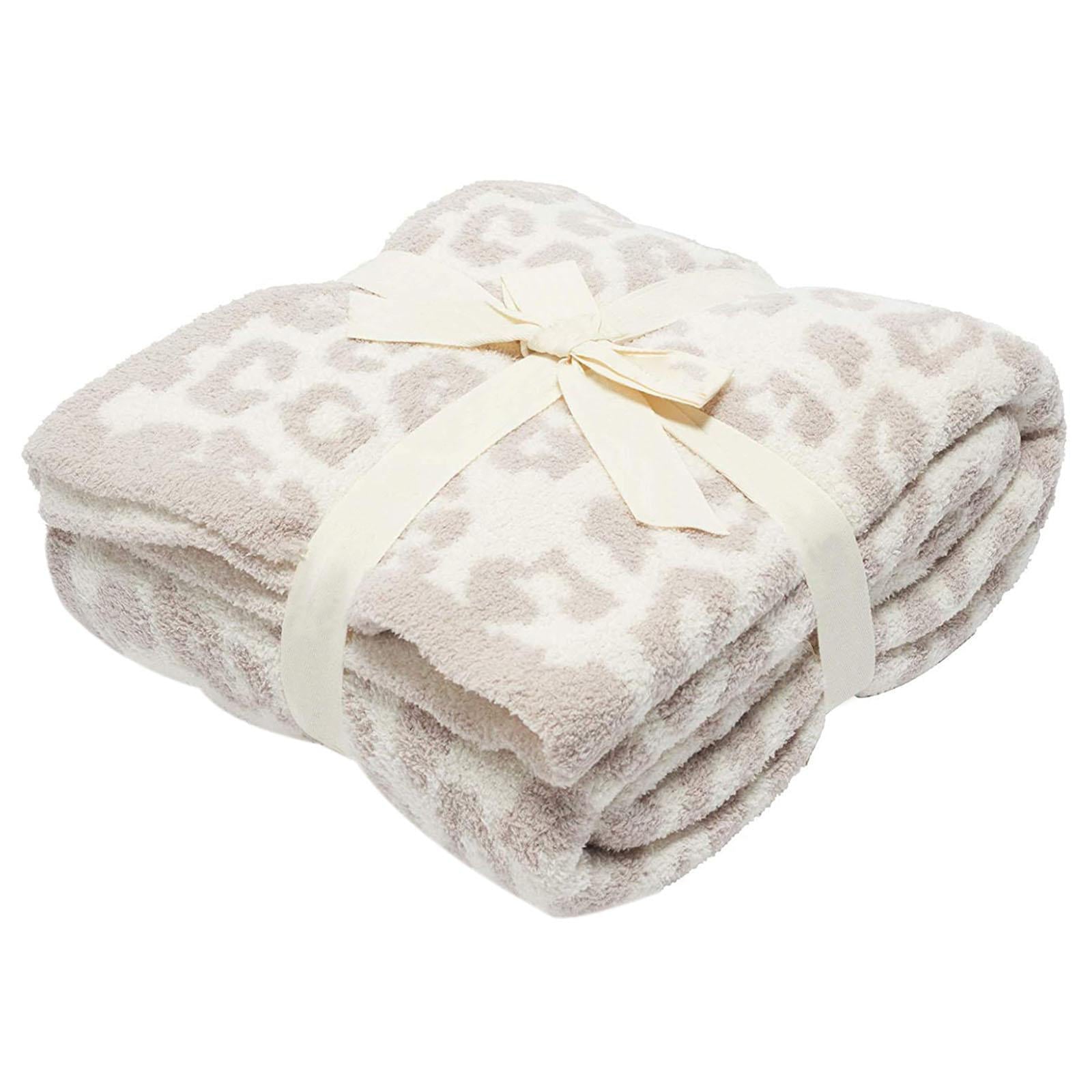 Fleece Throw Blanket Fuzzy Leopard Pattern Cozy Blanket Lightweight Washable for - 30x35inch