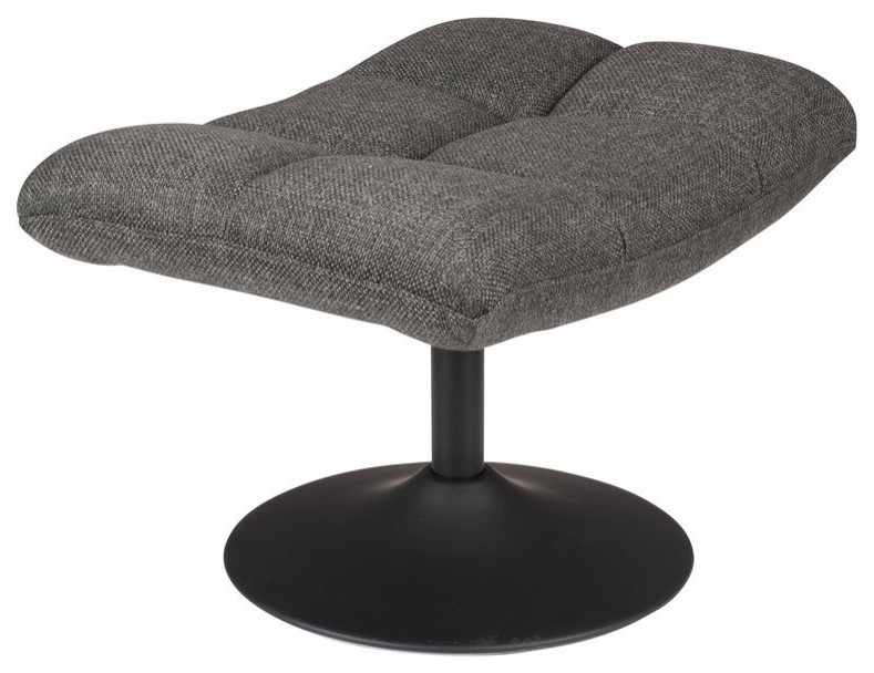 Dark Gray Upholstered Ottoman  Dutchbone Bar   Transitional   Footstools And Ottomans   by Luxury Furnitures  Houzz