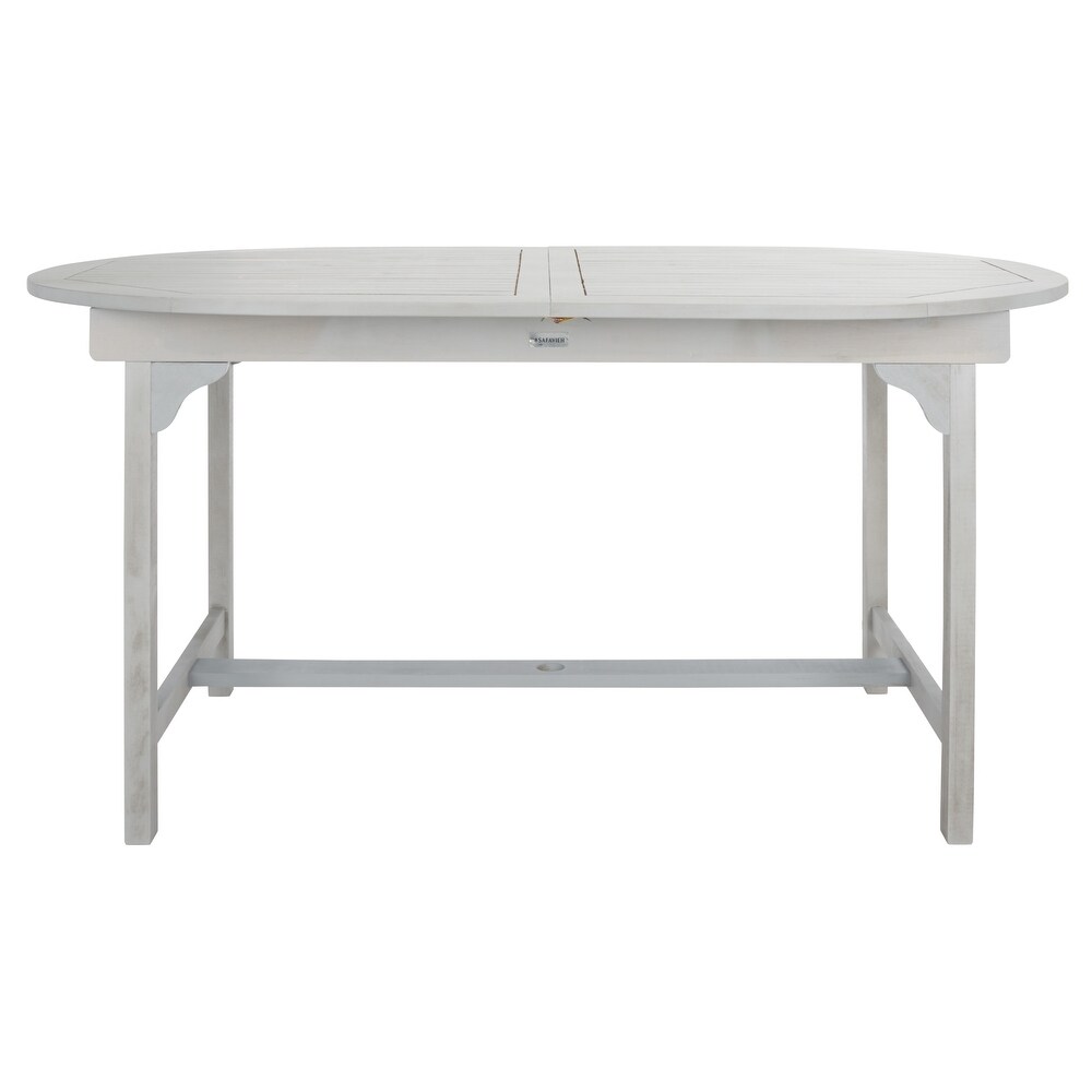 SAFAVIEH Hikaru 6 Chair 1 Table Extendable Patio Dining Set