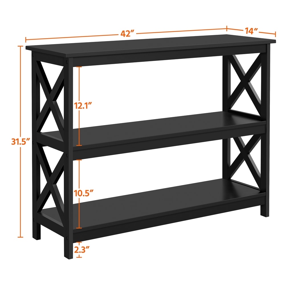 Yaheetech X Design 3 Tiers Wooden Entryway Console Table