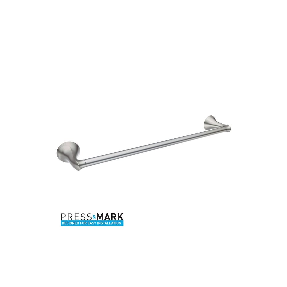 Moen Darcy Brushed Nickel 24 Towel Bar with Press and Mark Stamp ;