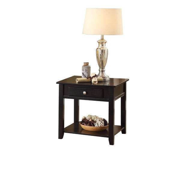 Acme Furniture Malachi Black MDF/Wood/Veneer Coffee Table and End Table