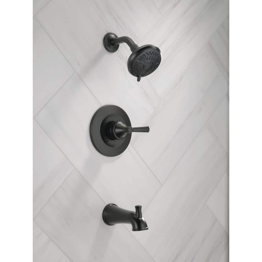 Delta Casara SingleHandle 6Spray Tub and Shower Faucet in Matte Black