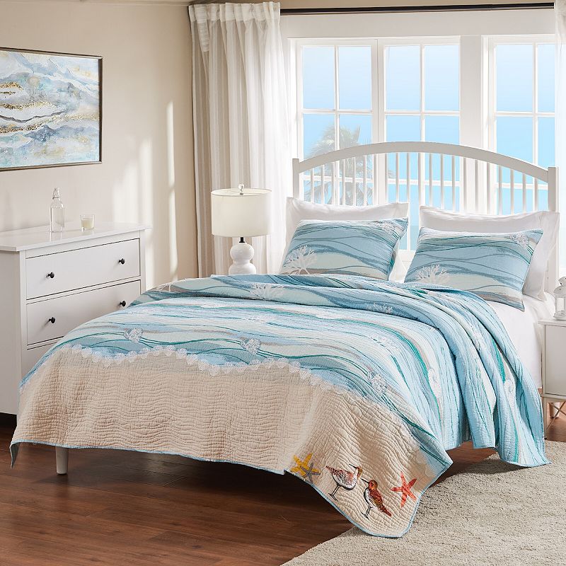 Greenland Home Fashions Maui Quilt Set