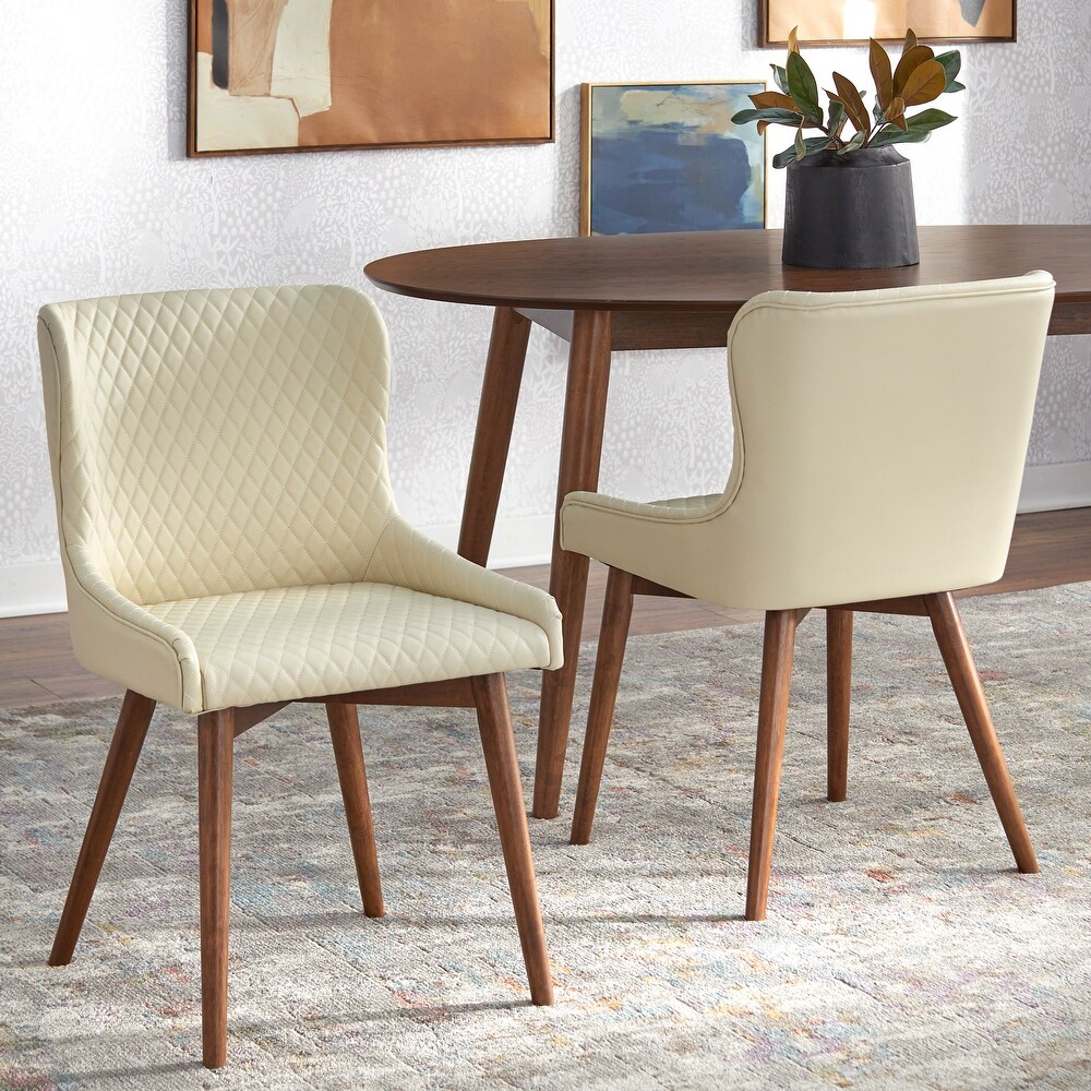 Simple Living Seguro Upholstered Mid century Dining Chairs (Set of 2)