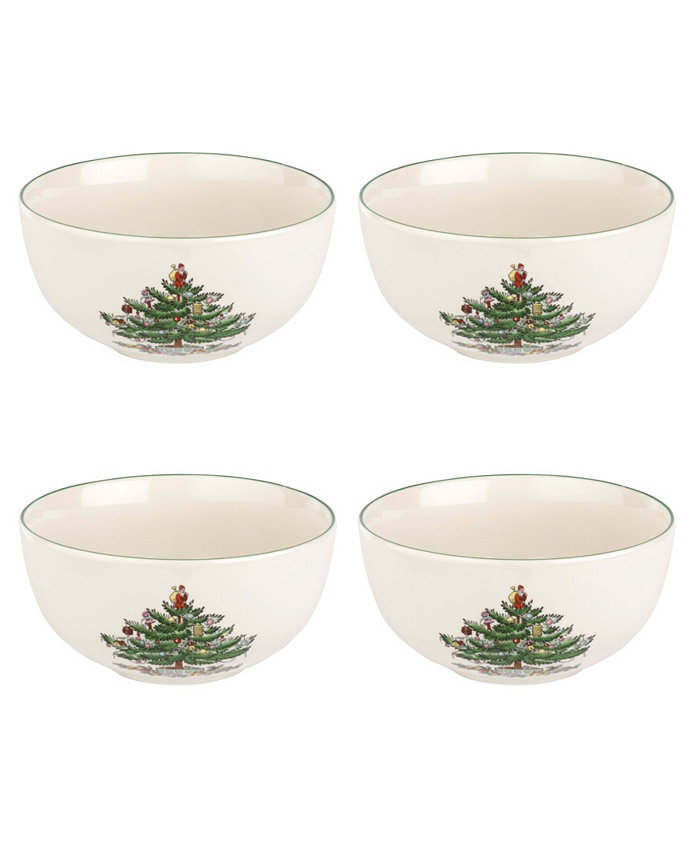 Spode Dinnerware Christmas Tree Set 4 Individual Bowl