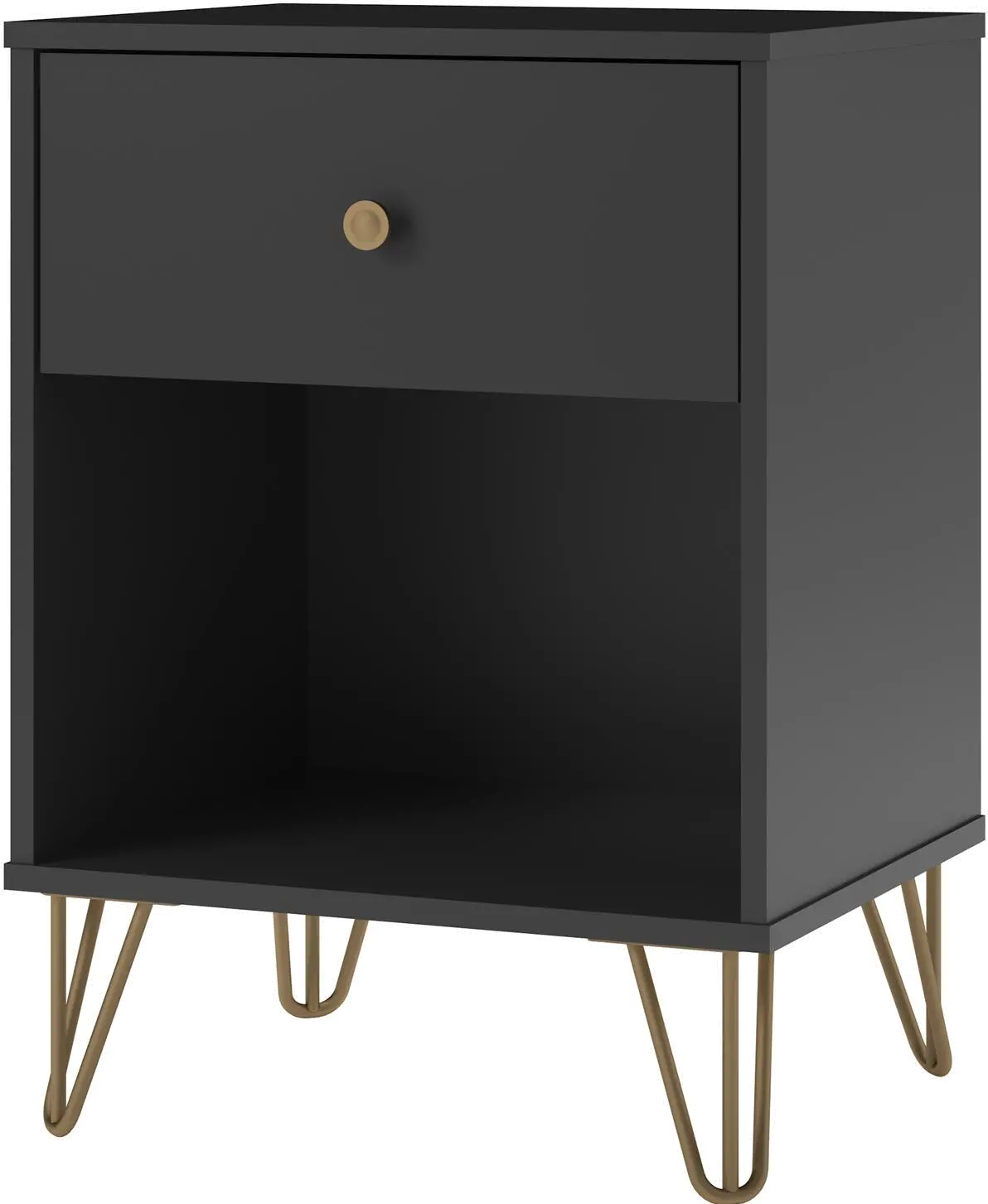 Owen Contemporary Black Nightstand