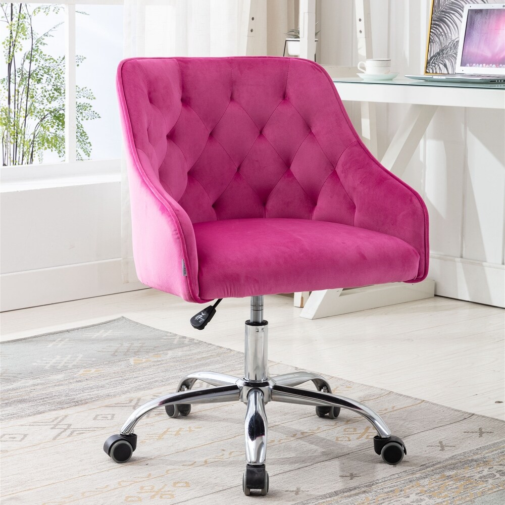 Modern Velvet Swivel Shell Chair for Living Room/ Modern Leisure office Chair Adjustable Lift Height