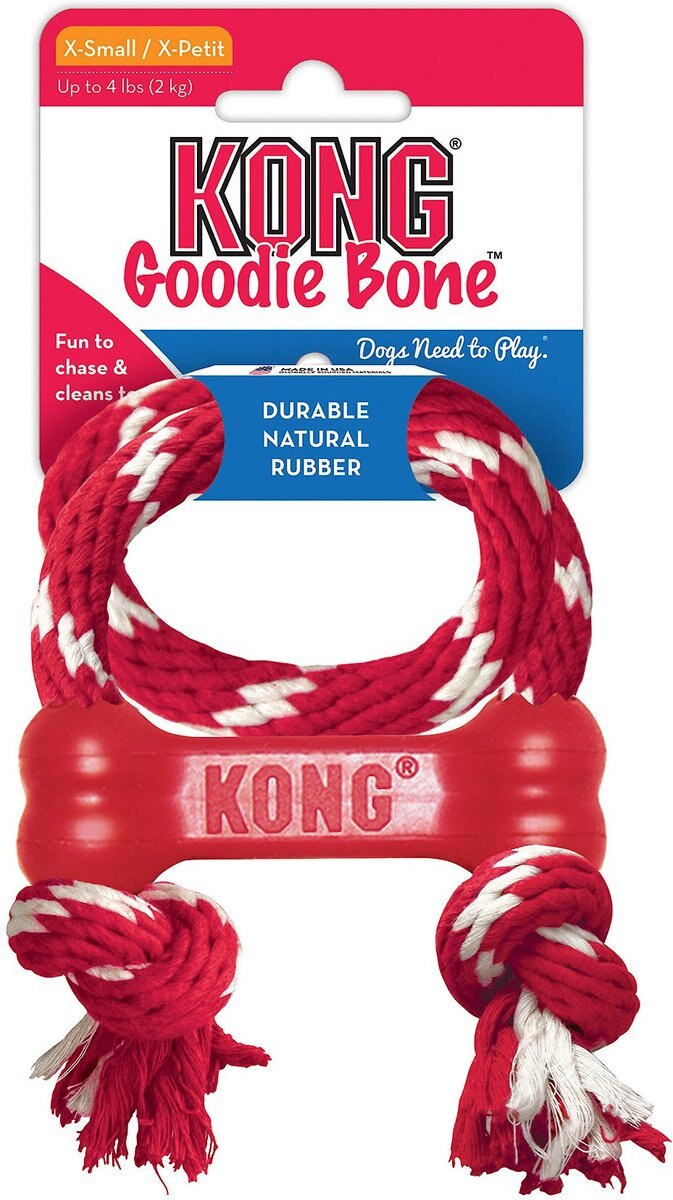 KONG Goodie Bone with Rope Dog Toy