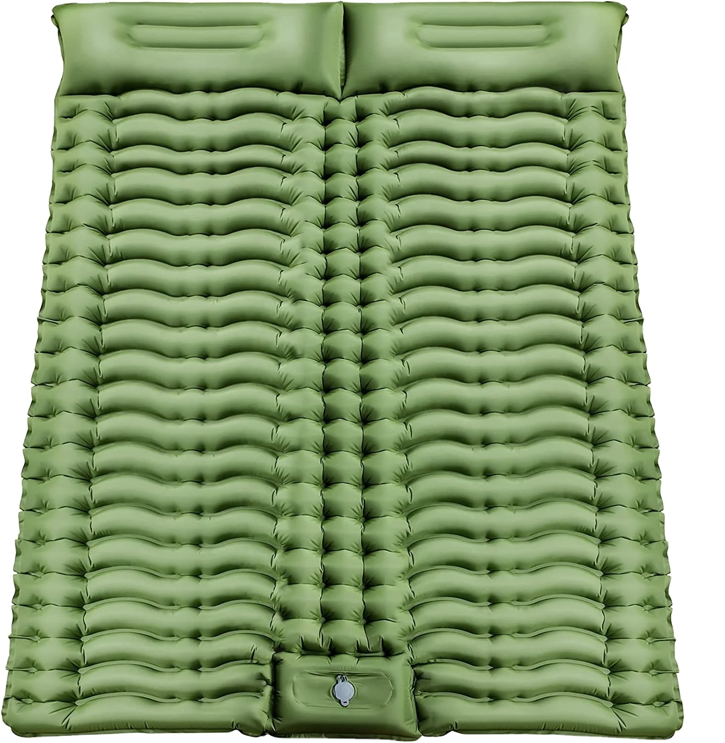 Double Camping Sleeping Pad Inflatable Camping Pad Foot Press Ultralight 2 Person Mat With Pillow for Camping Hiking Traveling