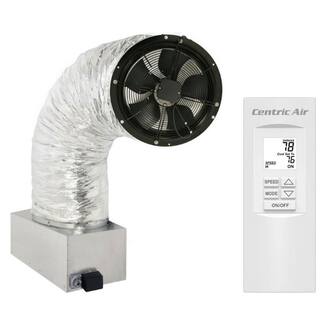 CENTRIC AIR 3.4(R2) Whole House Fan 3242 CFM (HVI-916 Certified Airflow Rating) 2-Speed Remote with TimerTemp Control R10 Damper 3.4A