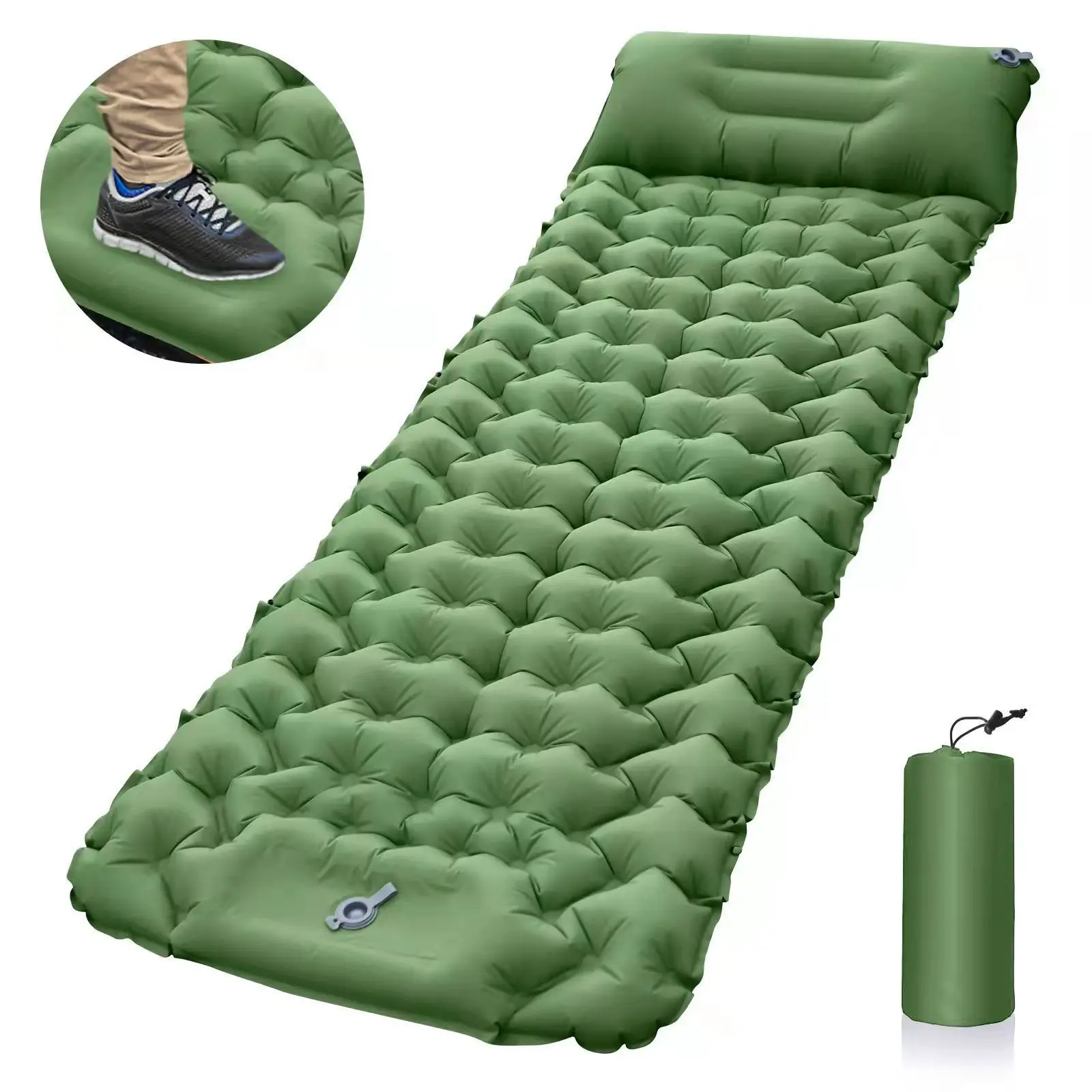 Outdoor portable inflatable mattresses sleeping pad camping inflatable footpads sleeping pad