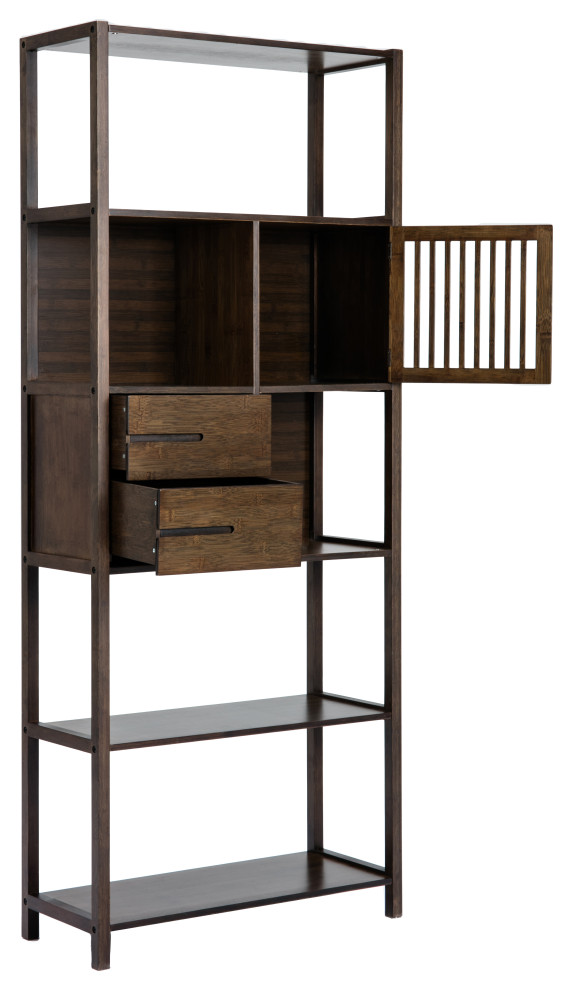 Selma Bamboo Bookcase   Transitional   Bookcases   by Boraam Industries  Inc.  Houzz