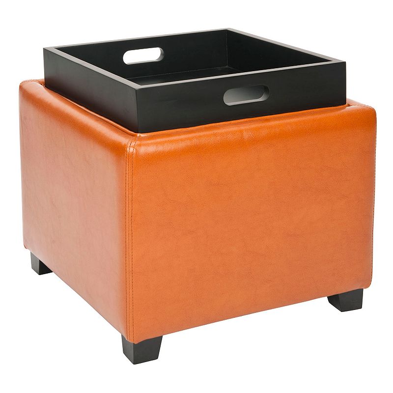 Safavieh Bennett Single Tray Storage Ottoman