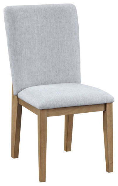 Delphine Set of 2 Gray Linen Fabric Dining Chair   Transitional   Dining Chairs   by Lilola Home  Houzz