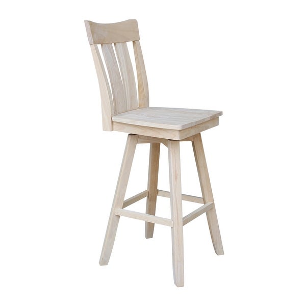 Ava Solid Wood Swivel Stool