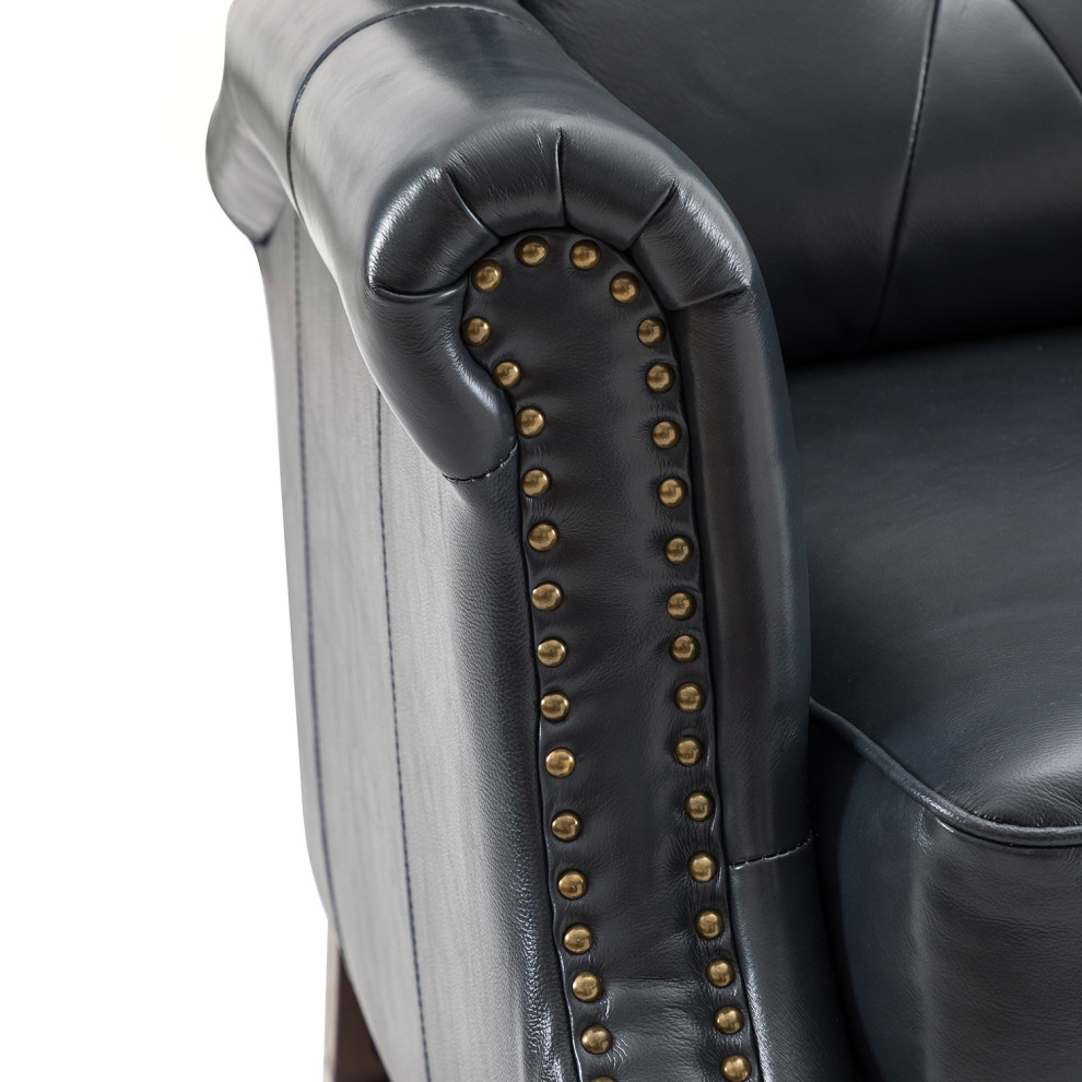 Genuine Leather Manual Recliner  Set of 2   Transitional   Recliner Chairs   by Karat Home  Houzz