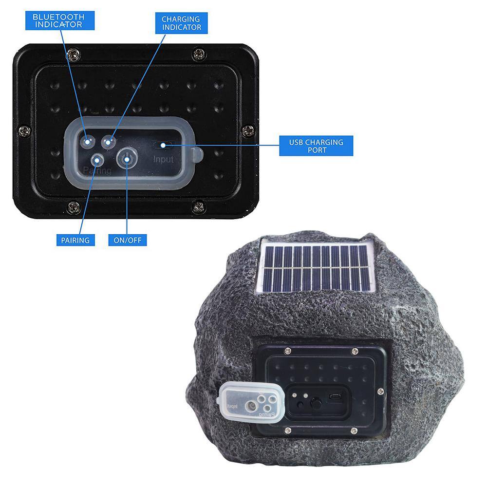 Deck Impressions 3.5-Watt x 7 5-Watt Solar Powered Wireless Speaker 50325