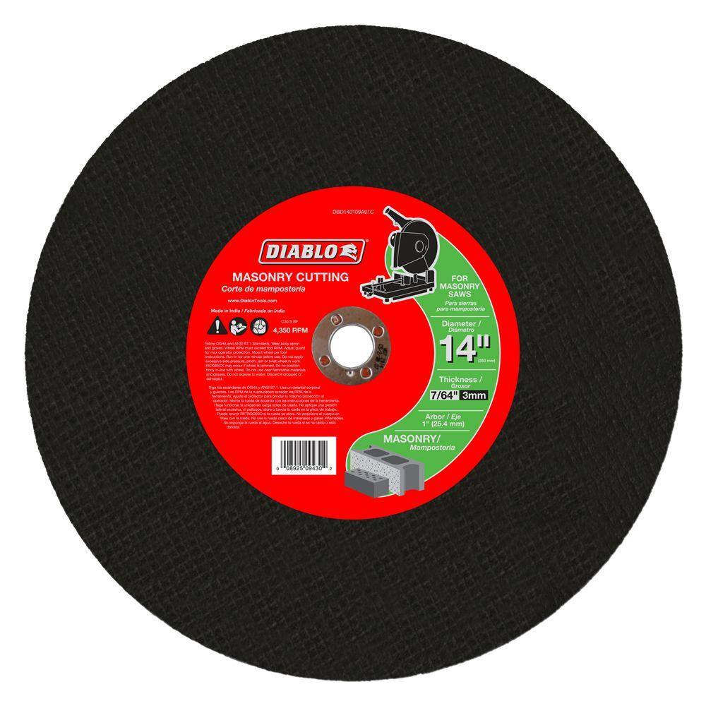 DIABLO 14 in. x 764 in. x 1 in. Masonry Chop Saw Disc (5-Pack) DBD140109A01C005