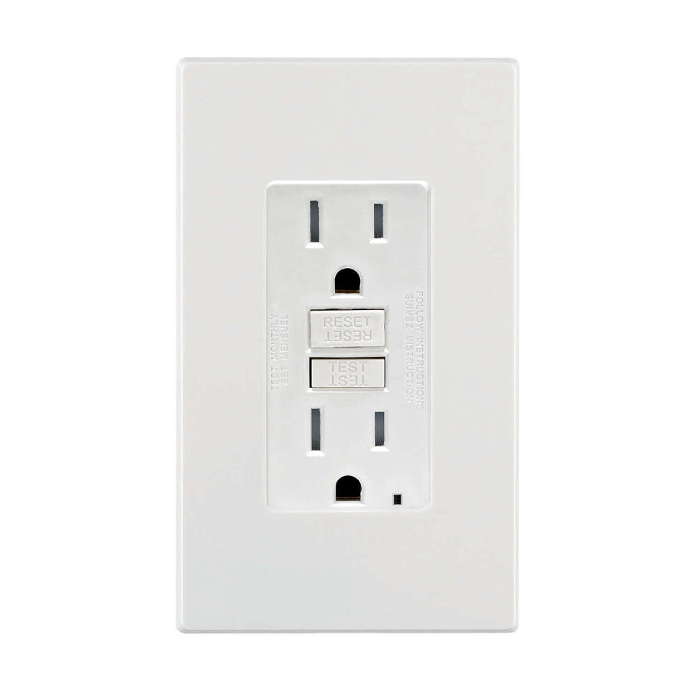 Leviton SmartlockPro GFCI Outlet 15A 125V White NEMA 5-15R