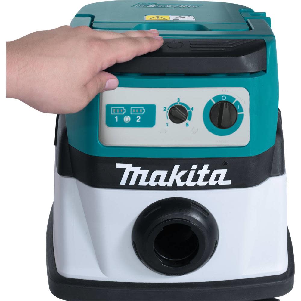 Makita 18V X2 (36V) LXT? Lithium-Ion Brushless Cordless 2.1 Gallon Wet/Dry Dust Extractor/Vacuum Bare Tool ;