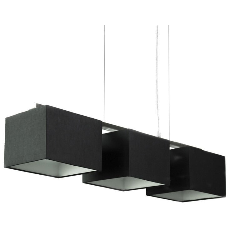 Godwin Black Black Square Trio Pendant Lights