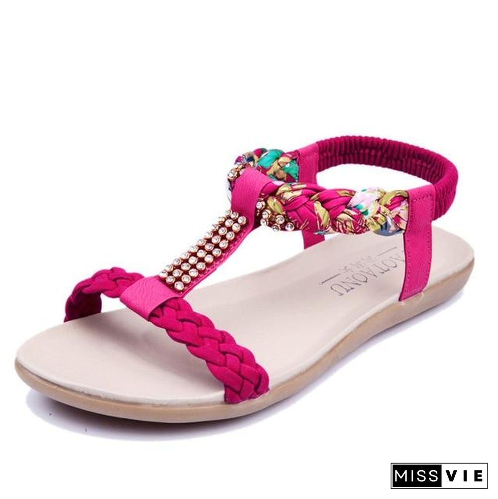 Women Summer Fashion Beach Sandals Comfortable Flats Sandals