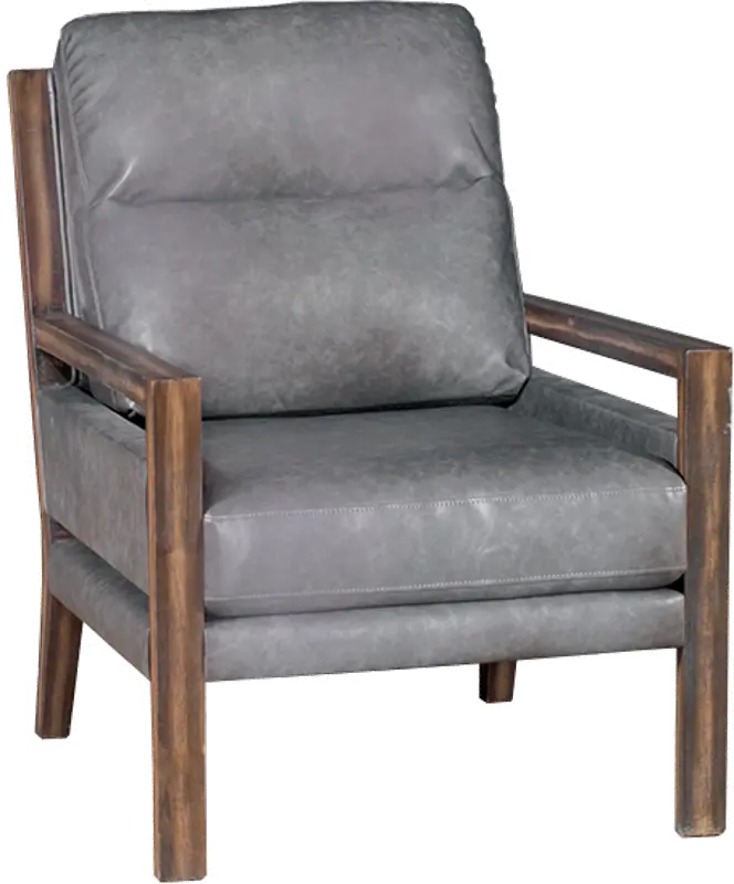 Zoe Charcoal Gray Performance Fabric Accent Chair