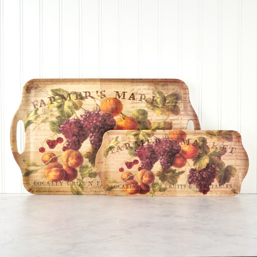 Pimpernel Abundant Fall Large Melamine Handled Tray   19.25\