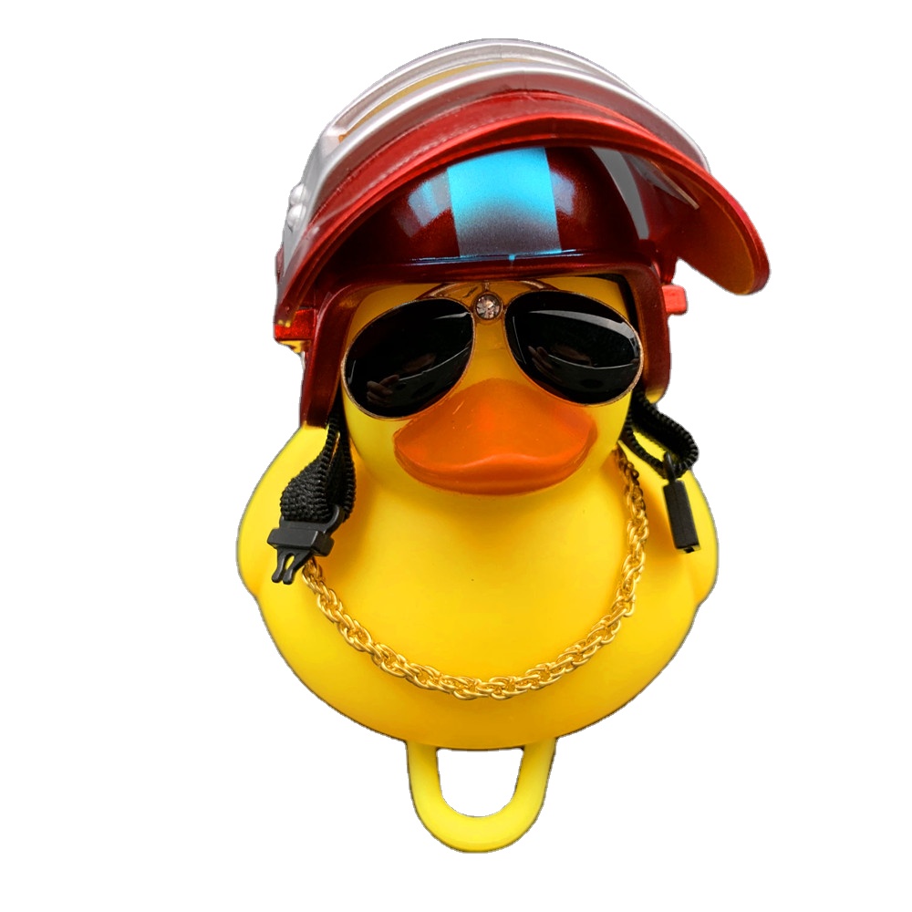 2023 Athmedic Motorcycle Bike Bell Broken Wind Duck Riding Light Cycling Accessories Small Yellow Duck Helmet Child Horn