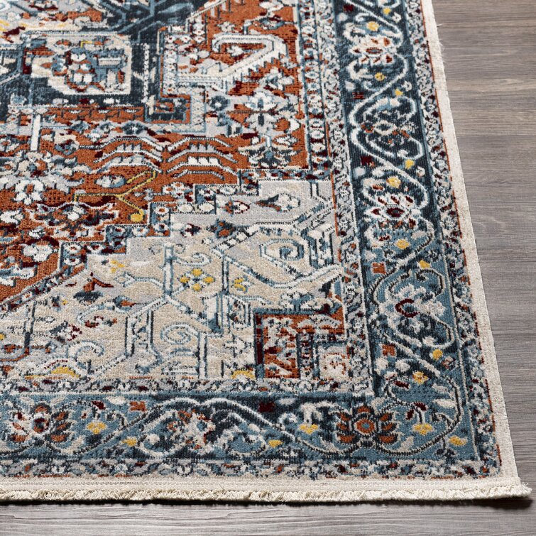 Gulnara Machine Washable Oriental Black/Taupe Area Rug