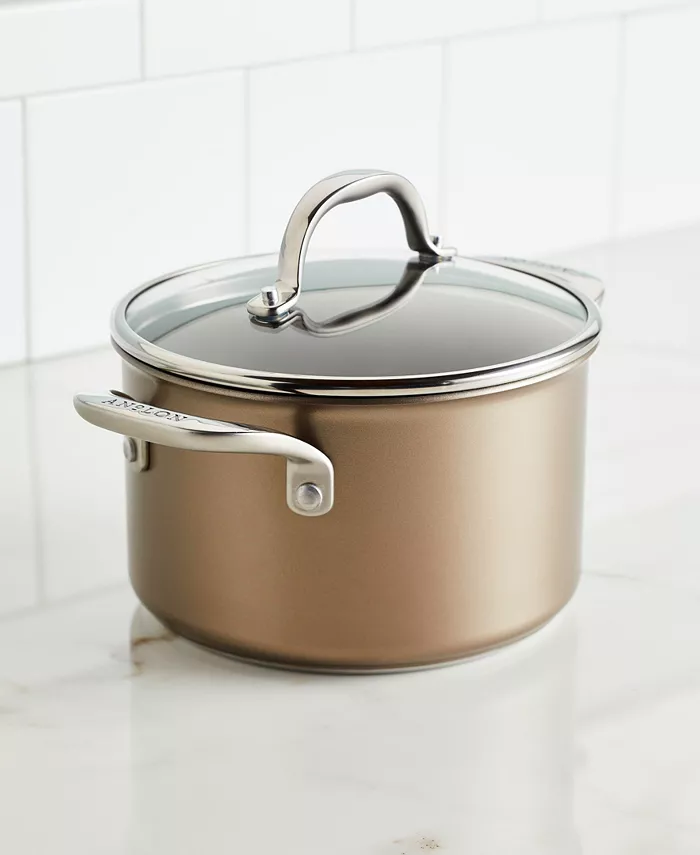 Anolon Ascend Hard Anodized Aluminum Non-Stick 4-Quart Saucepot with Lid