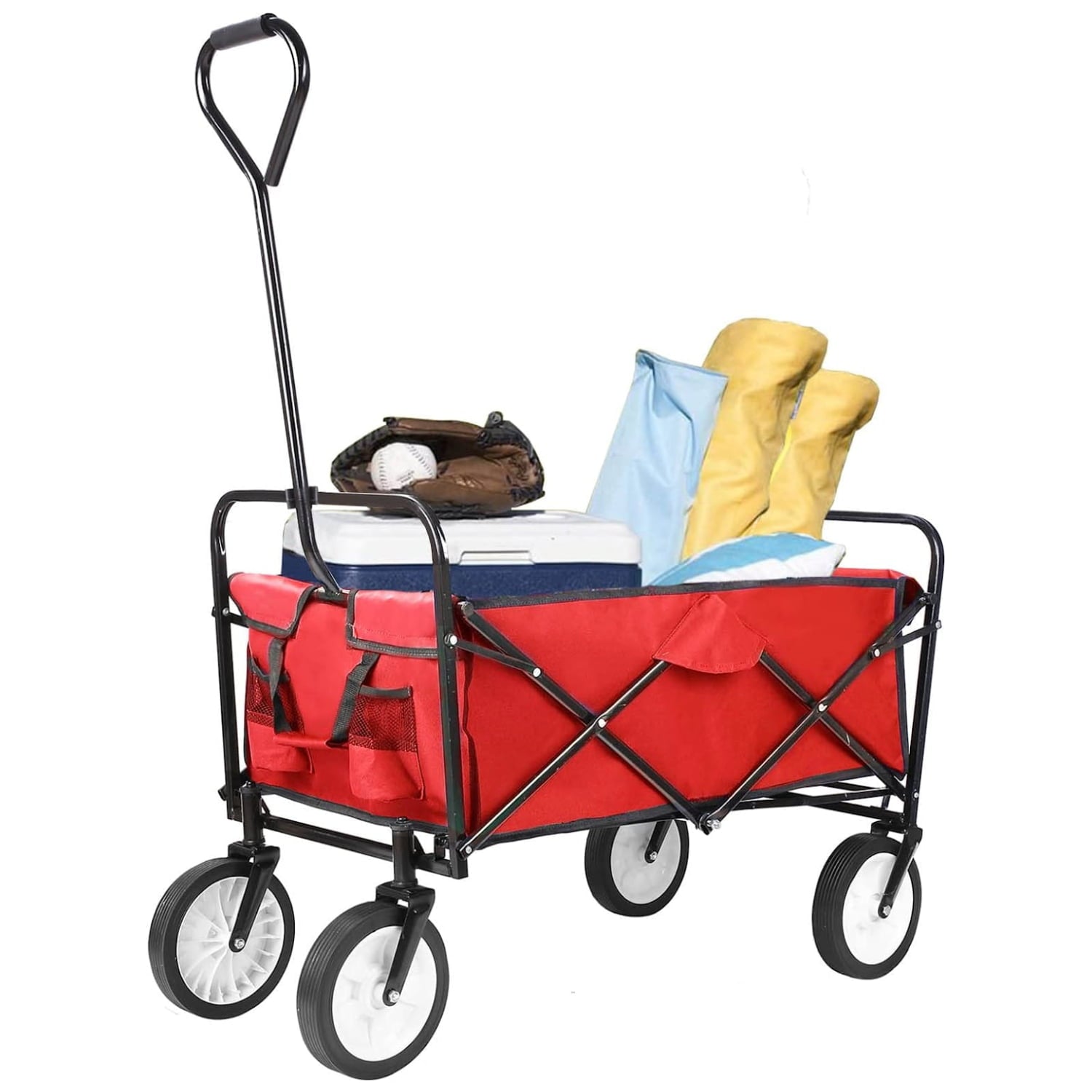 Increkid Collapsible Folding Utility Wagon Outdoor Wagon Cart Garden Cart