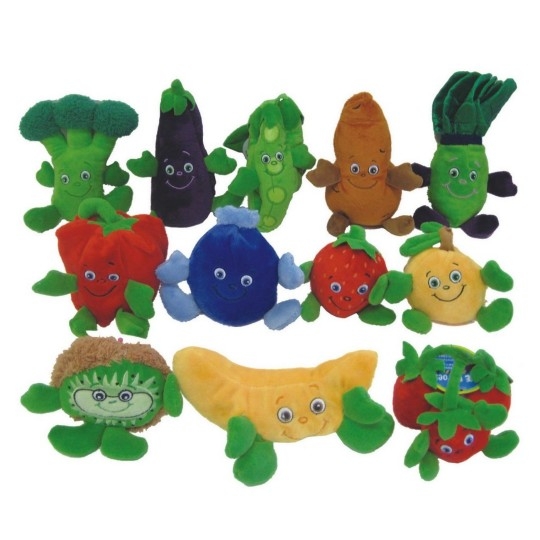 S S Worldwide Fruit and Veggie Plush Beanbag Chara...