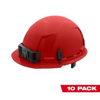 MW BOLT Red Type 1 Class C Front Brim Vented Hard Hat with 6-Point Ratcheting Suspension (10-Pack) 48-73-1228X10